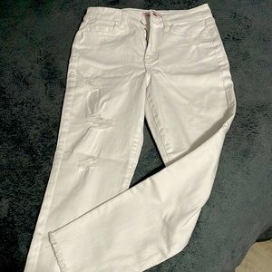 Crop white pants